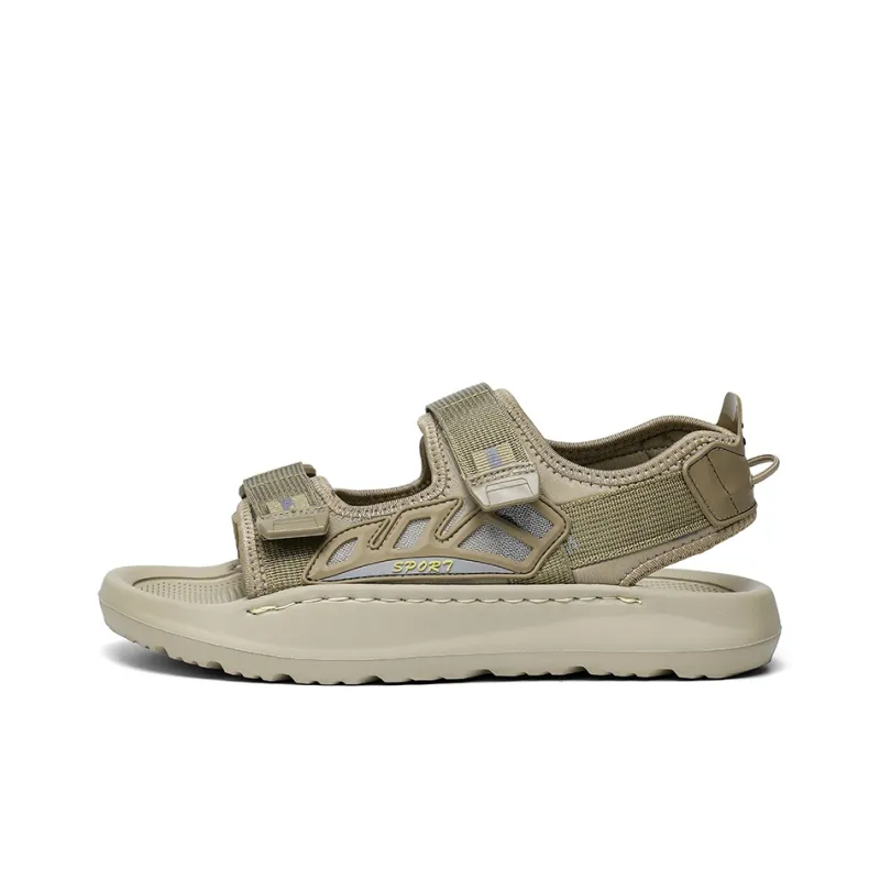 QIUTEXIONG Beach Sandals Men Black/Khaki-5