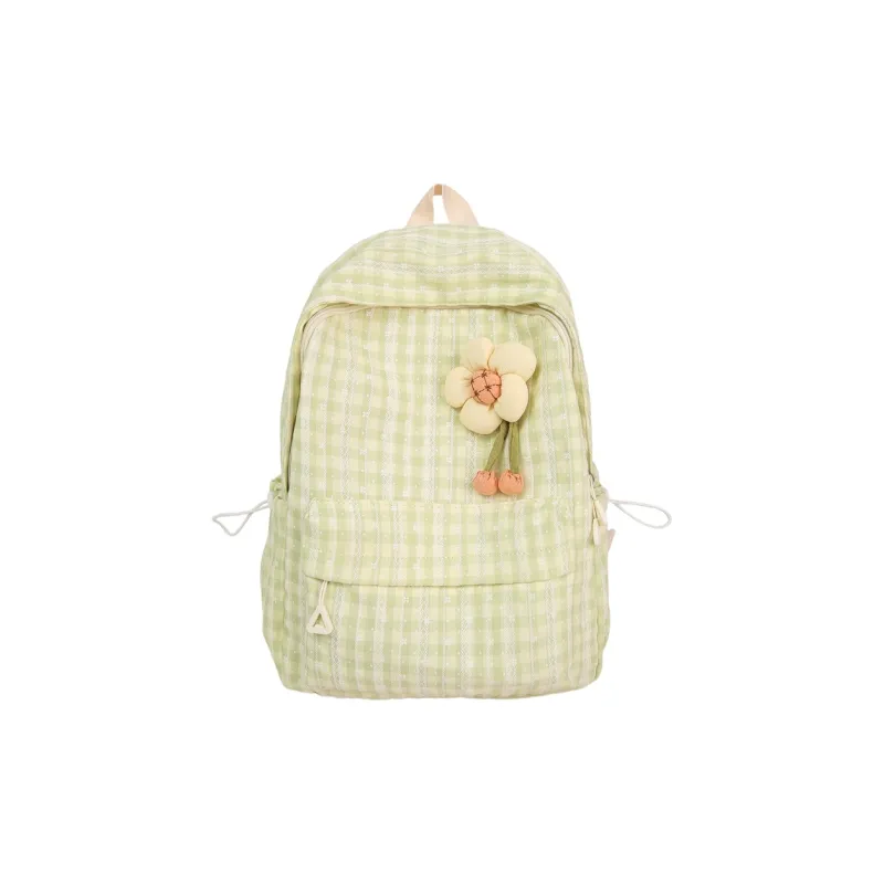 BUBM Nylon Backpack Women's Green/Dark Pink/Coffee/Light Pink-0