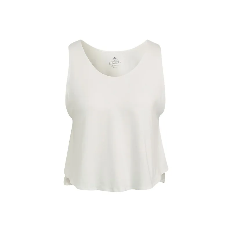 Adidas Sleeveless Sports Shirts Women's White-0
