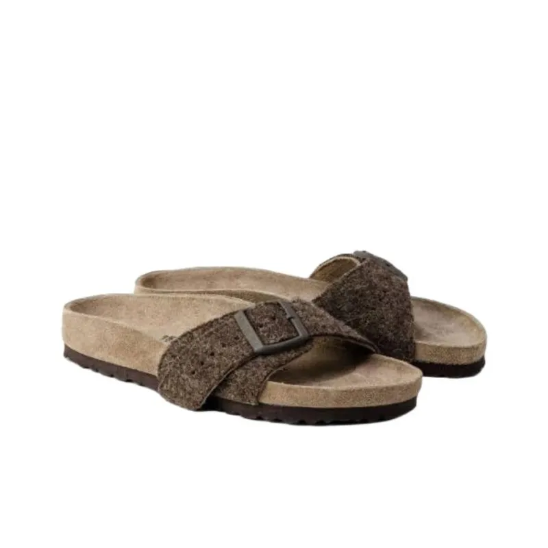 RICK OWENS x Birkenstock Madrid Rubber Sole Abrasion Resistant Slide Slippers Women's Brown-2