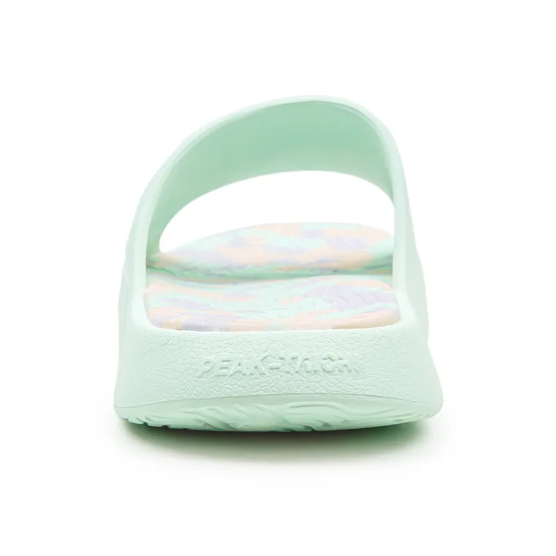 PEAK Tai Ji1.0 Quiet Slip Resistant Cushioning Slide Slippers Women's Gouache Green-5