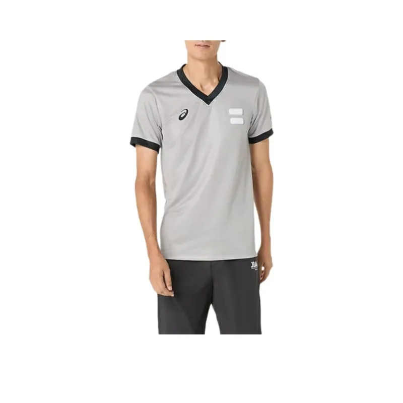 Asics T Shirt Unisex Silver Gray-0