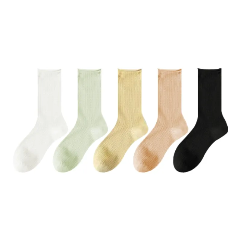 AOKANG Mid Calf Socks Women's 5 Pack-24