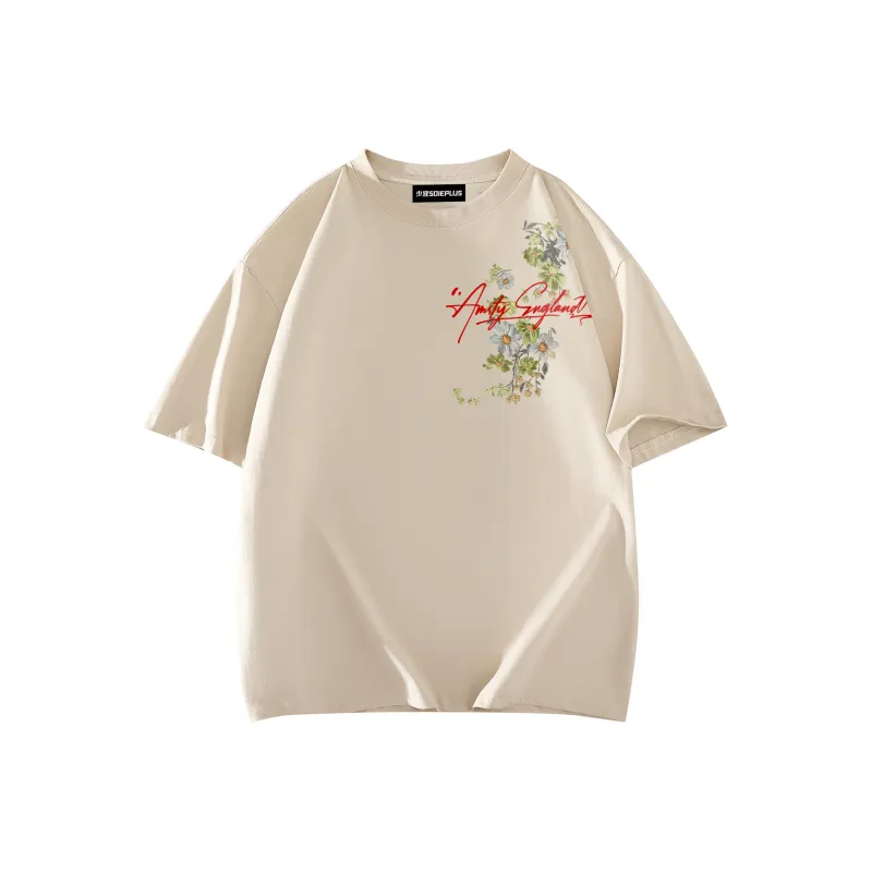 SOIE T Shirts Unisex Light Beige Apricot-1