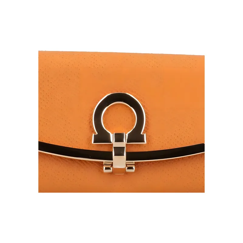 FERRAGAMO Cow Leather Key Pouch Clutch Wallet Women's Yellow-1