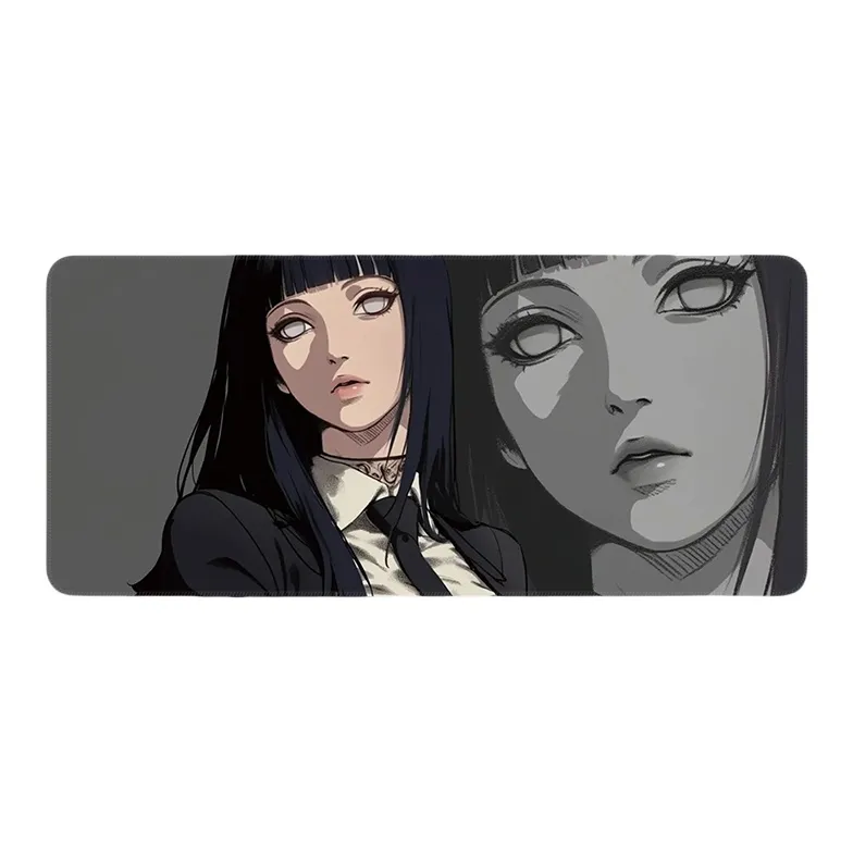 DANYIN Premium Black Hinata Hyuga Naruto Extra Large Anime Esports Office Computer Keyboard Thick Table Mats Mouse Pads-13
