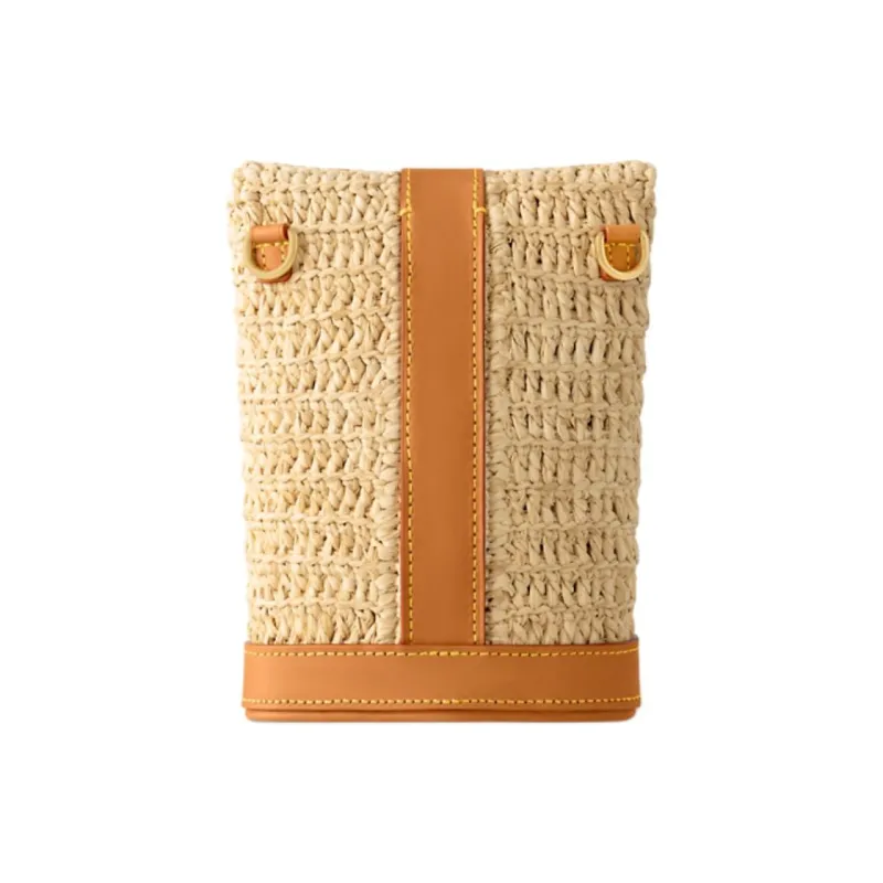 LOUIS VUITTON ENVELOPE POUCH Raffia Envelope Bag, Shoulder Bag, Crossbody Bag Women's Natural-2