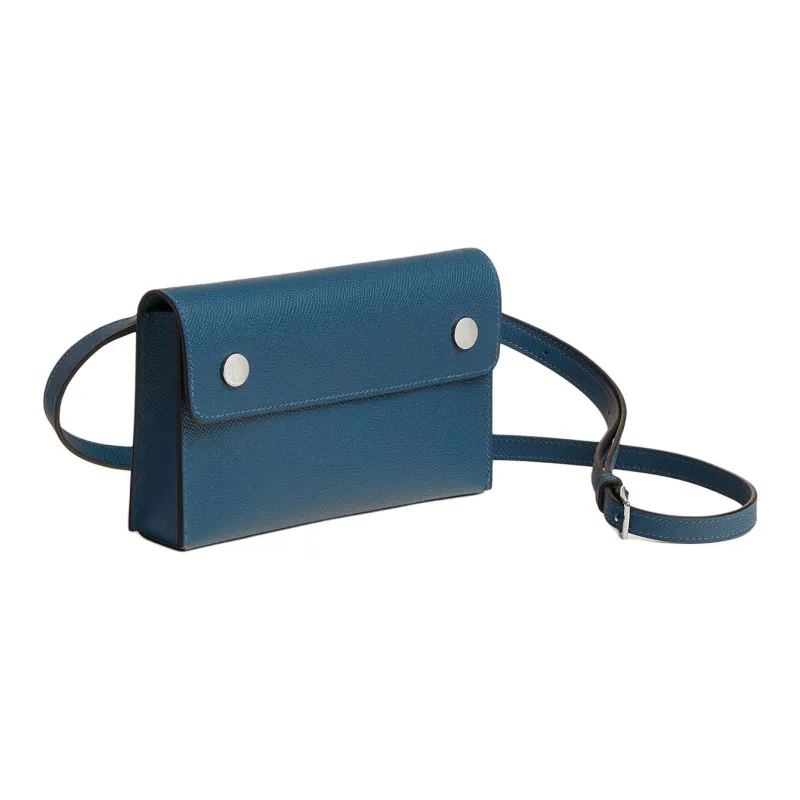 HERMES Hermèsnap Epsom Calfskin Wallet Women's S4 Deep Blue Dark Blue-1