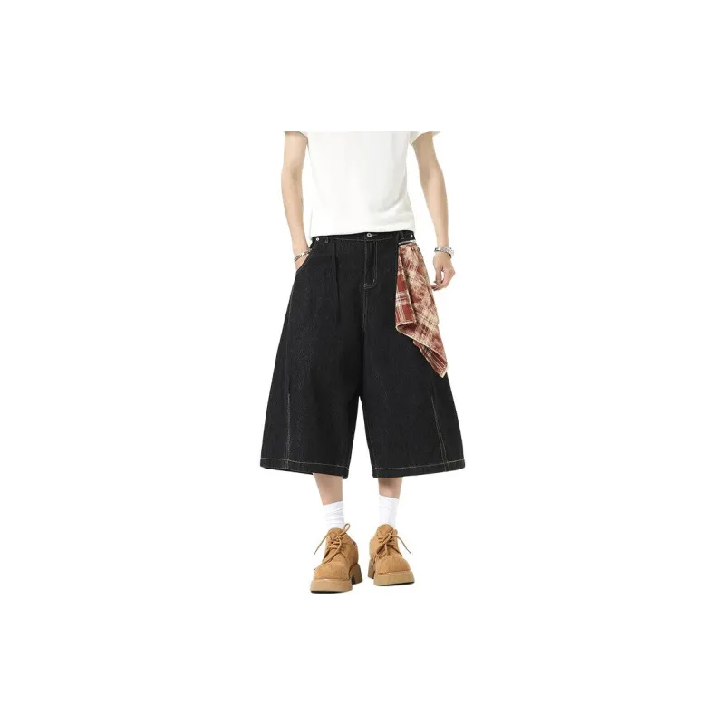 TELENT Denim Shorts Unisex Black-0