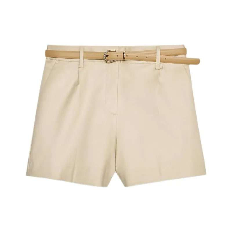 ZARA Casual Shorts Women's Light Camel-0