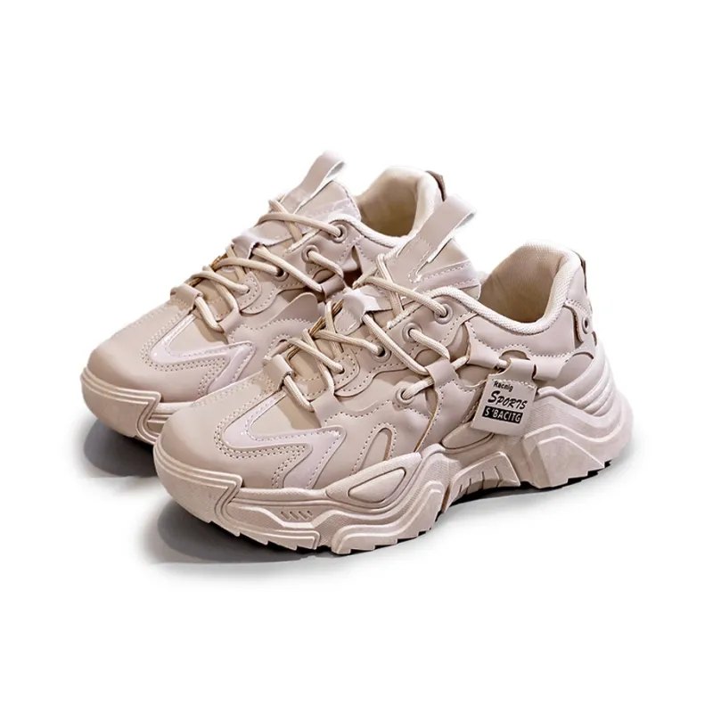 Gai Renpu Slip Resistant, Abrasion Resistant, Breathable Low Top Chunky Sneakers Women's-10