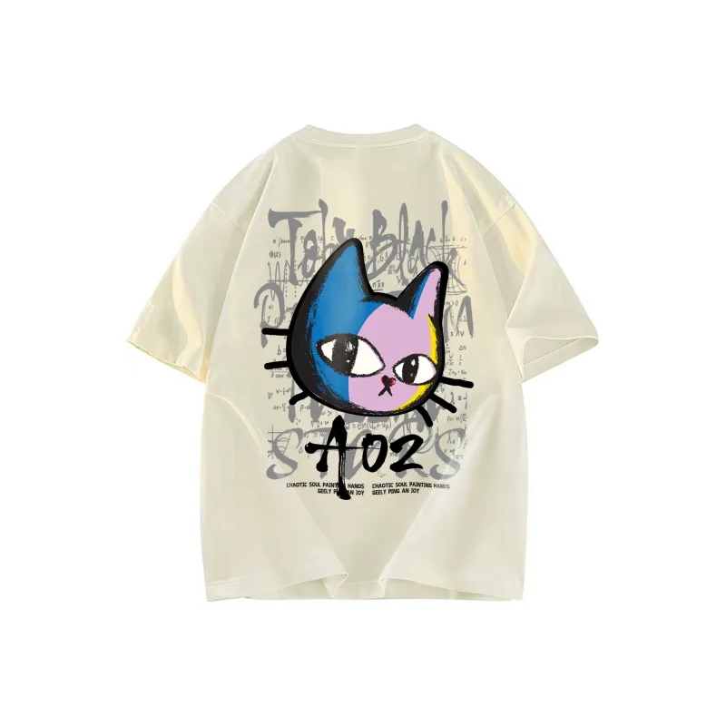 A02 T-Shirts Unisex Light Beige Apricot-1