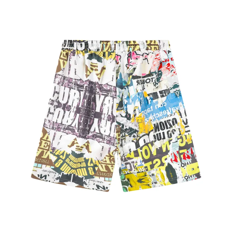 G.M BONNEY Beach Shorts Unisex White-1