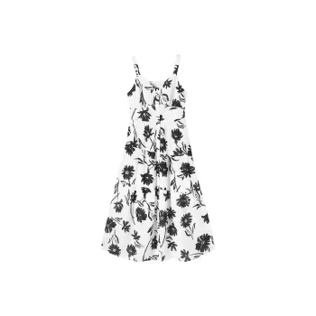 DIALOGUE Slip Dresses Women's White With Black Floral