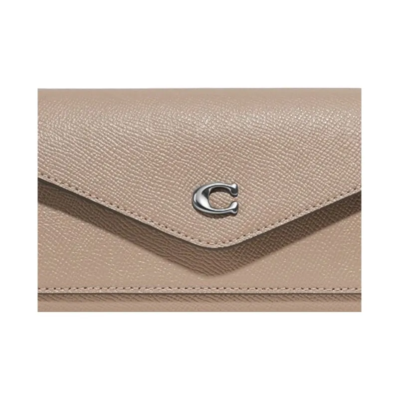 COACH Wyn Leather Wallet Women's Oat-3