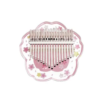 Hluru Huashu. Transparent Flower Kalimba 17 Tone/21 Tone, Acrylic Material, Panel Style Thumb Piano