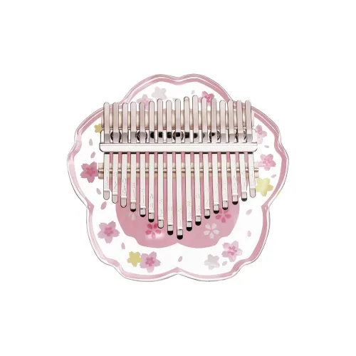 Hluru Huashu. Transparent Flower Kalimba 17 Tone/21 Tone, Acrylic Material, Panel Style Thumb Piano