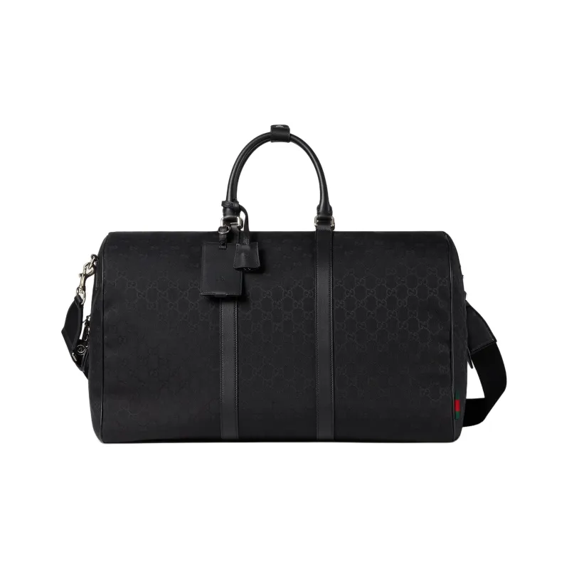 GUCCI Canvas Bag Travel Bag Men's Black-0
