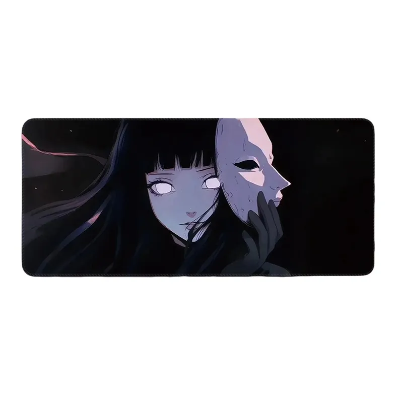 DANYIN Premium Black Hinata Hyuga Naruto Extra Large Anime Esports Office Computer Keyboard Thick Table Mats Mouse Pads-1