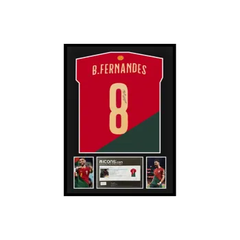 Three For Team Portugal Jersey Exquisite Mounting, Outer Frame Approx. 65x85cm Icons Certificate Unisex