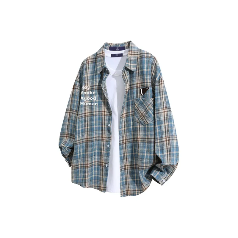 FAX FOR FMACM Shirt Unisex Blue Plaid-0