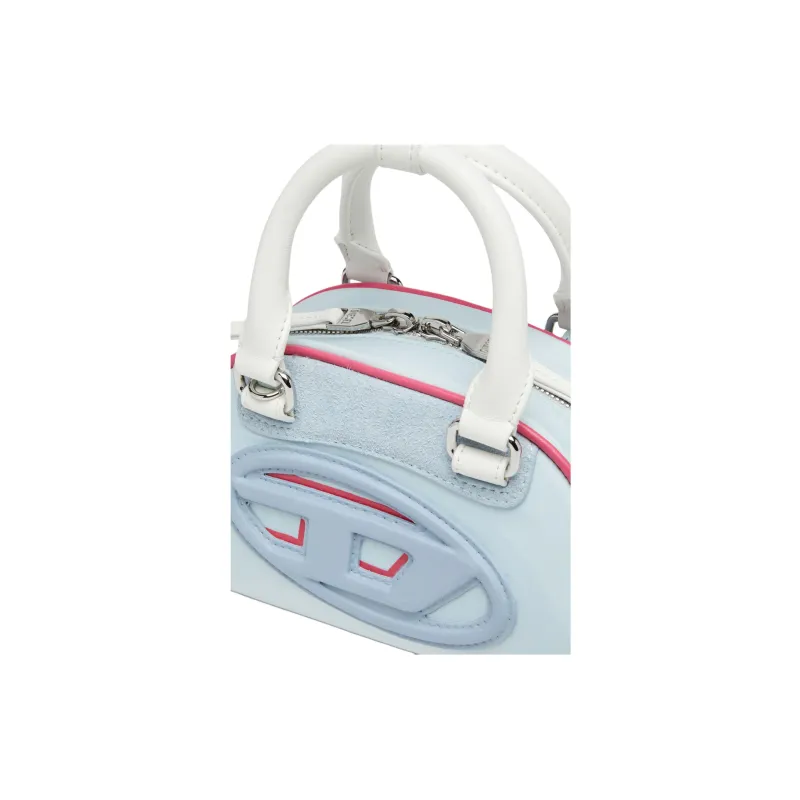 DIESEL Polyester Bowling Bag, Shoulder Bag, Crossbody Bag, Handbag Mini Women's Light Blue-3