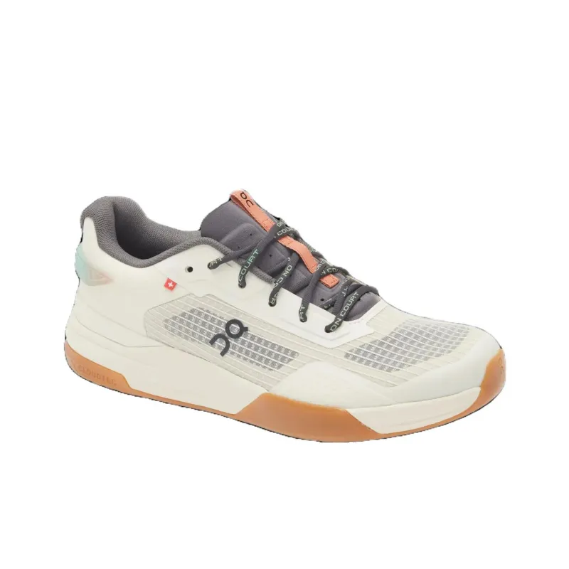 On Anti Slip Wear Resistant Low Top Tennis Shoes Men's White Gray Brown-2