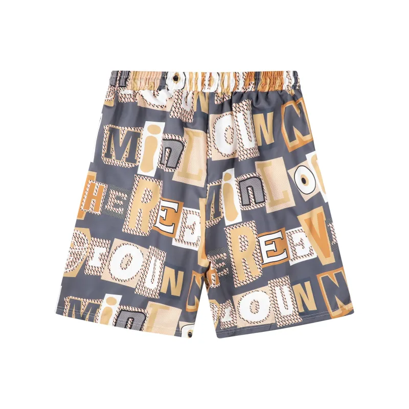 G.M BONNEY Beach Shorts Unisex Gray-1