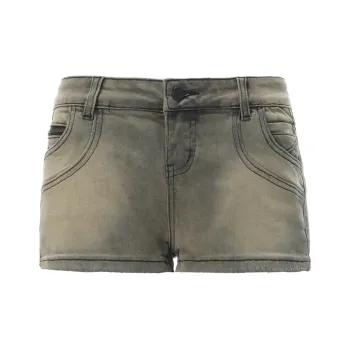Wen Shan Denim Shorts Women's Washed Color