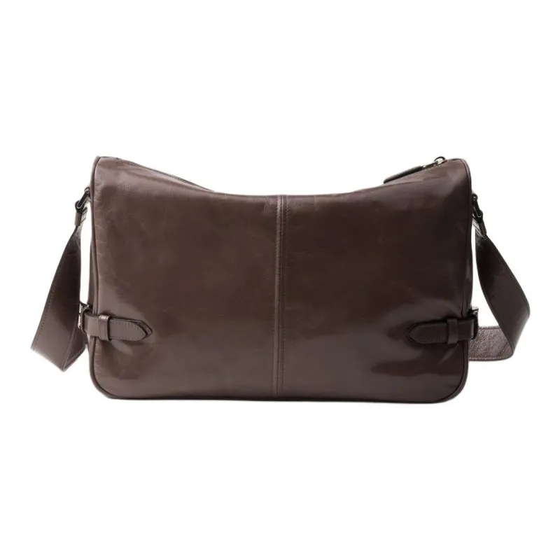 PRADA Calfskin Shoulder Bag Men's Cork Beige-3