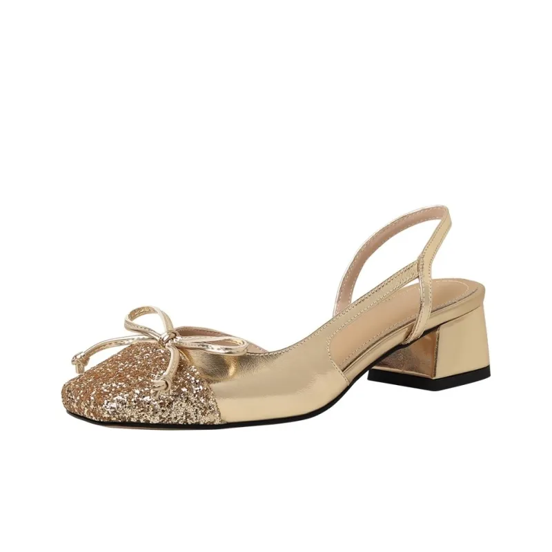 WUJI Chunky Heel High Heels 5.5CM Women's-4