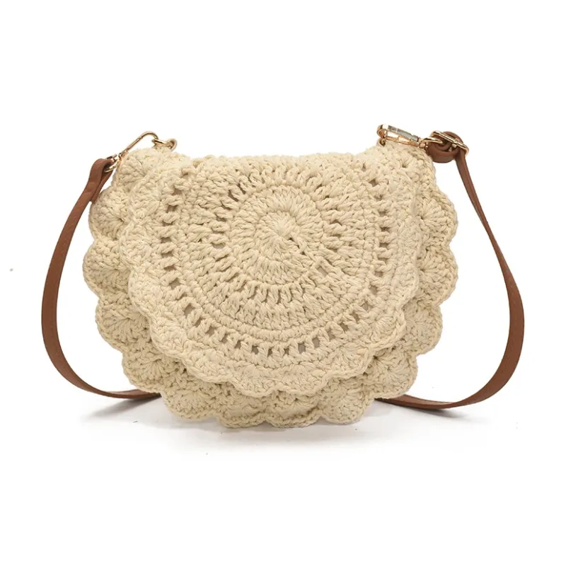 Kewuku Straw Woven Crossbody Bag, Shoulder Bag Women's Multicolor-0