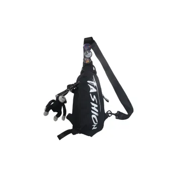 LETOO Nylon Sling Bag Unisex Black/White