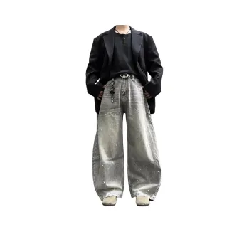 DUATOGE Jeans Men Smoke Gray 
