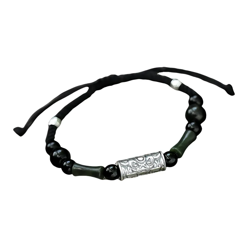 WEITIANXUAN Obsidian Bracelets Men's-6