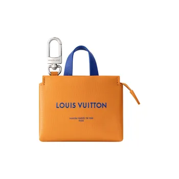 LOUIS VUITTON Leather Bag Accessory Mini Unisex Orange