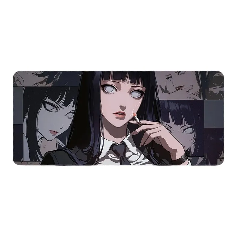 DANYIN Premium Black Hinata Hyuga Naruto Extra Large Anime Esports Office Computer Keyboard Thick Table Mats Mouse Pads-14