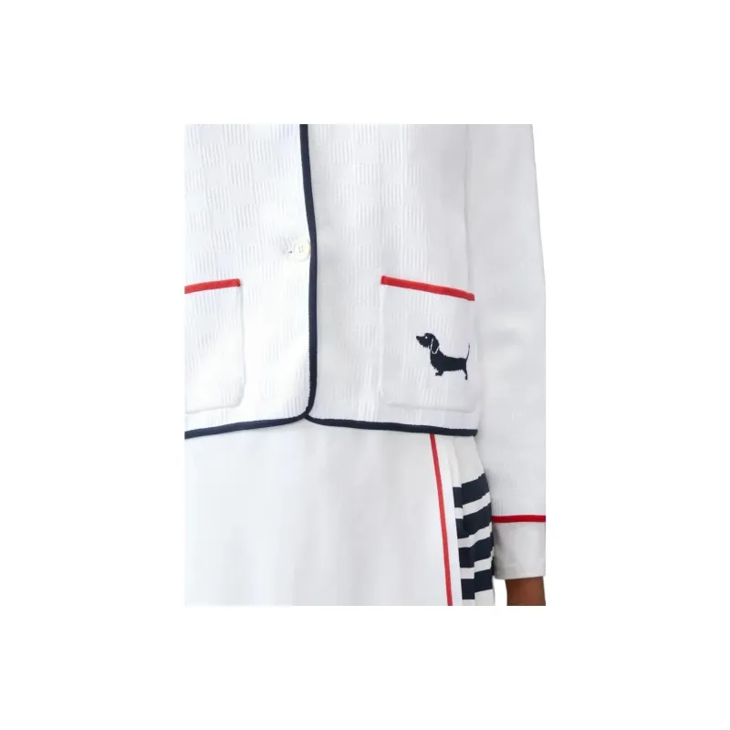THOM BROWNE Pointelle knit Cardigan-4