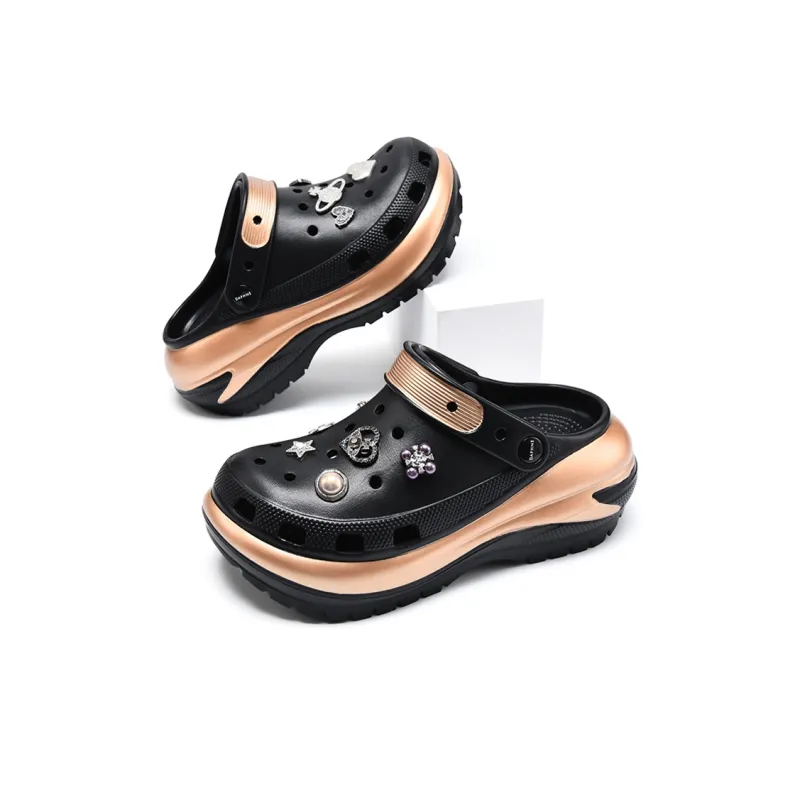 DAPHNE Clogs Women's Black Gold-3