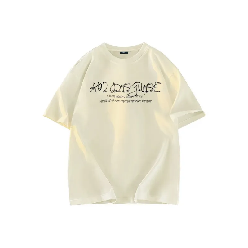 A02 T Shirts Unisex Light Beige Apricot-0