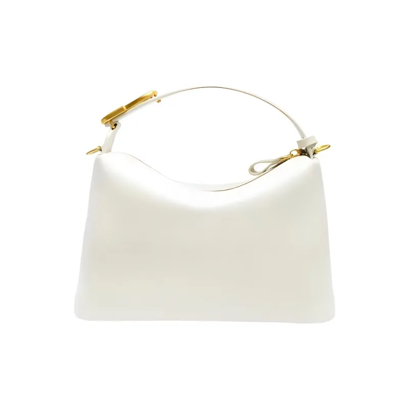 TENNCO Cow Leather Lunch Box Bag Handbag Trumpets Women's Cream White/Oat Yellow/Cherry Blossom Pink-2