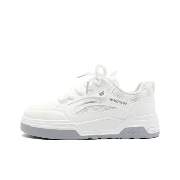 Warrior Anti Slip Wear Resistant Low Top Skateboard Shoes Women's White Gray