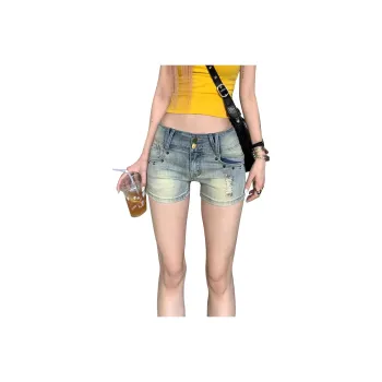 NRTR Low Rise Stretch Slimming Slim Fit Denim Shorts Women's