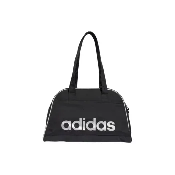 Adidas Polyester Handbag Unisex Black & Silver Metallic