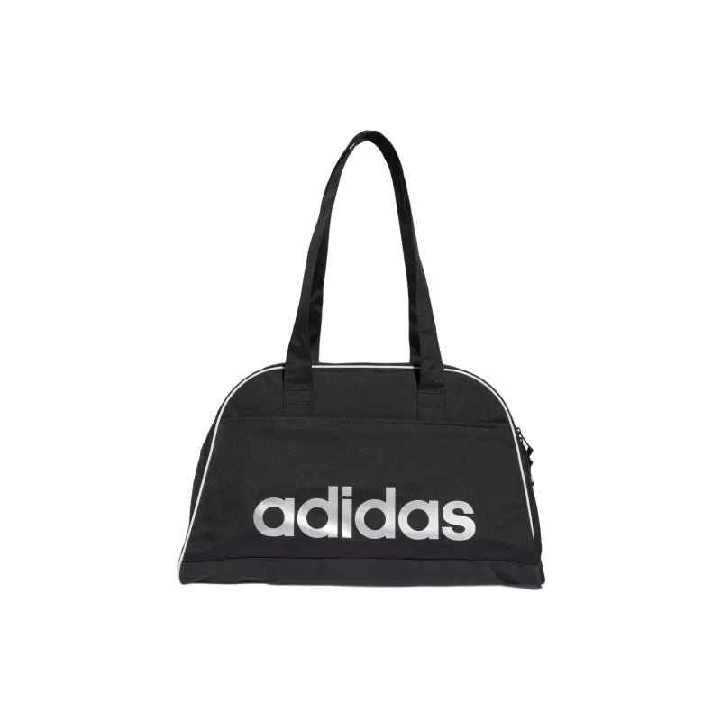 Adidas Polyester Handbag Unisex Black & Silver Metallic-0
