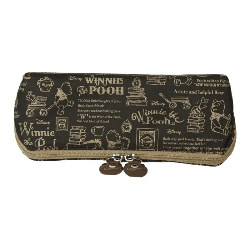 Disney x DISNEYLAND Cute, Winnie The Pooh Pattern Pencil Case/pencil Box Tokyo Disney-0