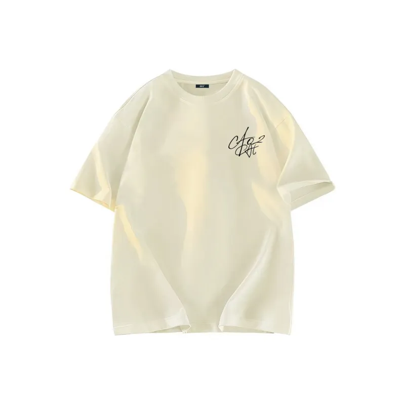 A02 T-Shirts Unisex Light Beige Apricot-1