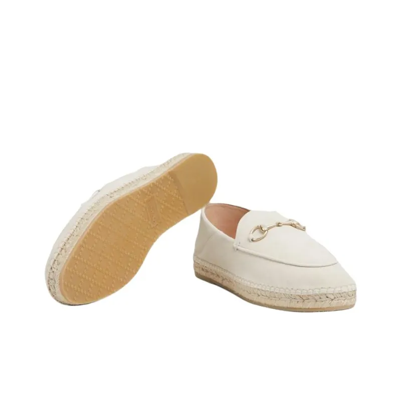 GUCCI Horsebit Espadrilles Women's Ivory White-6