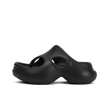 Ouder Abrasion Resistant Slip Resistant Massage Flip Flops Women's Obsidian Black