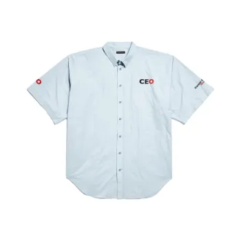 Balenciaga Shirt Loose Fit Men's Light Blue